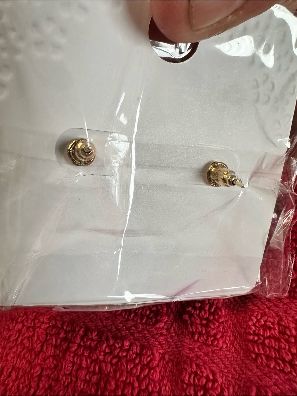 Mint Pink and Red Turtle Crystal Stud Earrings - Picture 2 of 2